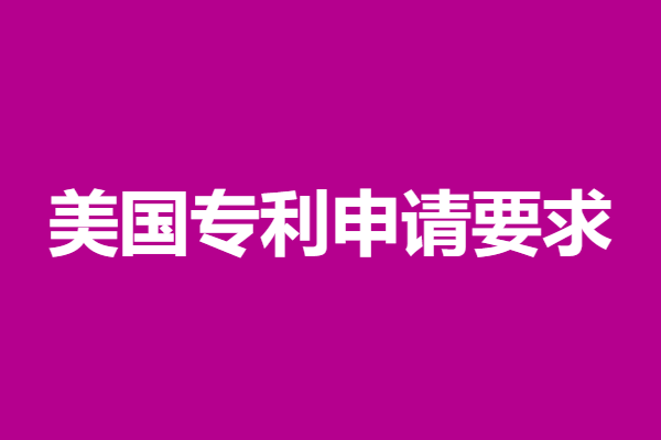 美国专利申请要求